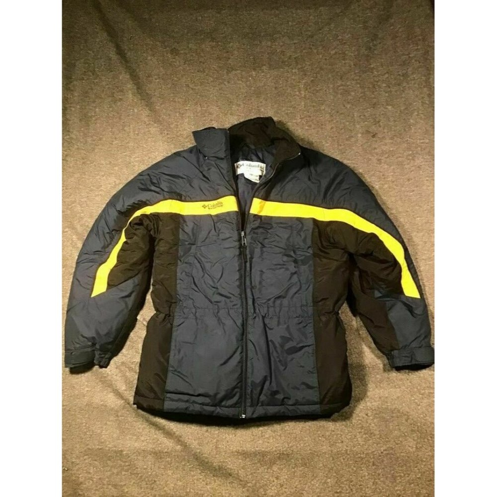 Columbia Sportswear Men's Black/Blue 100% Nylon Full Zip LongSleeve Jacket 15/16
